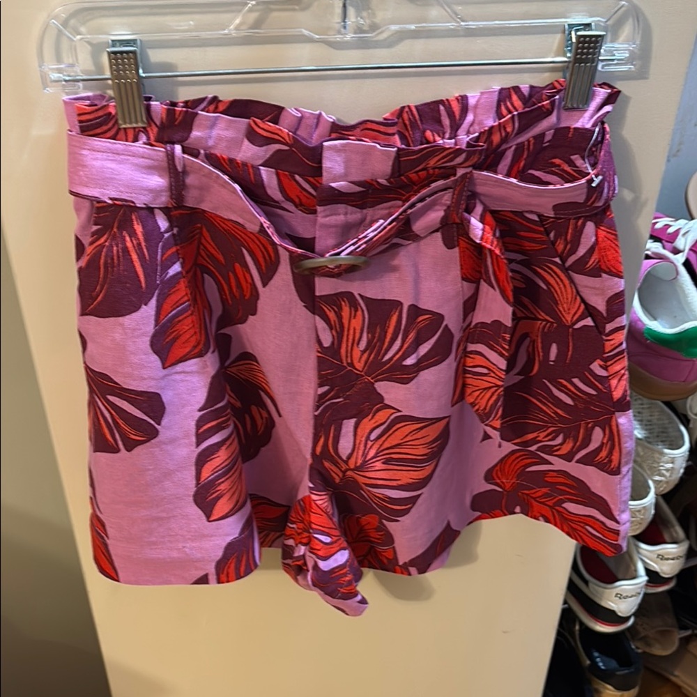 Sofia by Sofia Vergara Pink and Red Floral Shorts